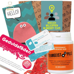 Geschenktüte Onboarding – Begrüßungsgeschenk  „Willkommen im Team“ (Set 3)