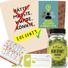 Geschenktüte Onboarding – Begrüßungsgeschenk „Willkommen im Team“ (Set 5)