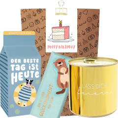 Geschenktüte „Happy Birthday!“  (Set 8 – Geburtstagskuchen)