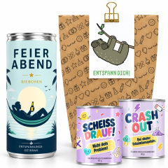 Geschenktüte „Entspann dich!“ (Faultier – Set 7)
