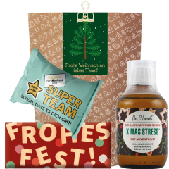 Geschenktüte „Frohe Weihnachten Liebes Team“ – Weihnachtsgeschenk für Mitarbeiter (Set 5)