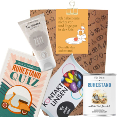 Geschenktüte Ruhestandsgeschenk „Genieße den Ruhestand!“ (Set 8)