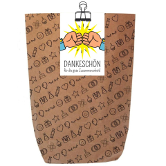 Geschenktüte Mitarbeitergeschenk „Dankeschön für die gute Zusammenarbeit“ - zum Befüllen