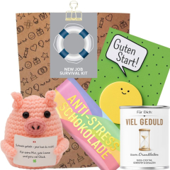 Geschenktüte Onboarding – Geschenk zum neuen Job „Survival Kit“ (Set 7)