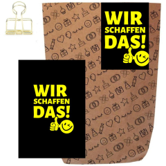 Geschenktüte + Grußkarte Motivationsgeschenk „Wir schaffen das!“