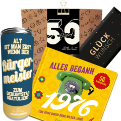 Geschenktüte 50. Geburtstag – Geschenkset „50 Years“ (Set 3)