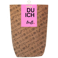 Geschenktüte DU ICH LÄUFT - rosa - zum Befüllen