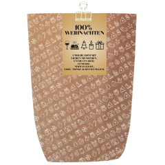 Geschenktüte „100% Weihnachten“ – Schöne Geschenkverpackung für Weihnachtsgeschenke