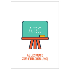 Geschenktüte + Grußkarte ALLES GUTE ZUR EINSCHULUNG!