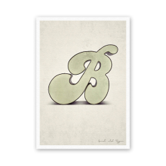 Postkarte Buchstabe B