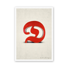 Postkarte Buchstabe D