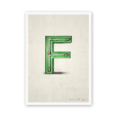 Postkarte Buchstabe F