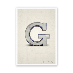 Postkarte Buchstabe G
