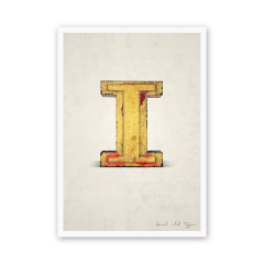Postkarte Buchstabe I