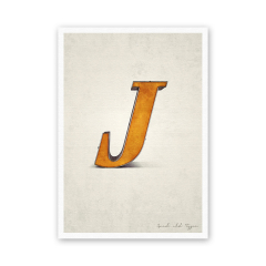 Postkarte Buchstabe J
