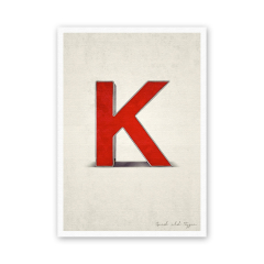 Postkarte Buchstabe K