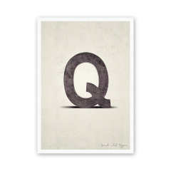 Postkarte Buchstabe Q