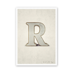 Postkarte Buchstabe R