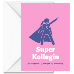 Personalisierbare Grußkarte „Super Kollegin“