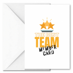 Geschenktüte + Grußkarte für Mitarbeiter „The Best Team“