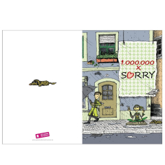 Personalisierbare Grußkarte Entschuldigung „1.000.000 x Sorry“