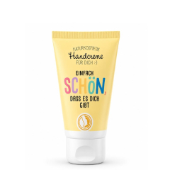 Handcreme „Einfach schön, dass es dich gibt“ (gelb)