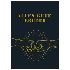 Geschenktüte für lustiges Geburtstagsgeschenk „Alles Gute Bruder“ - zum Befüllen