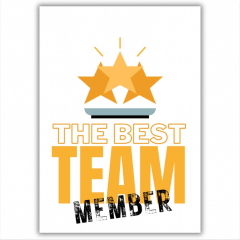 Geschenktüte für Mitarbeitergeschenke „The Best Team“ – zum Befüllen