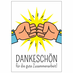 Geschenktüte Mitarbeitergeschenk „Dankeschön für die gute Zusammenarbeit“ - zum Befüllen
