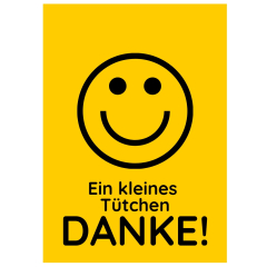 Geschenktüte EIN KLEINES TÜTCHEN DANKE! - zum Befüllen