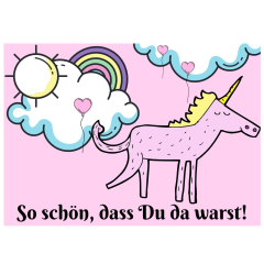 Mitgebseltüte SO SCHÖN, DASS DU DA WARST - EINHORN - zum Befüllen