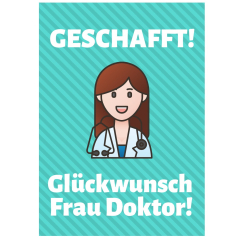 Minicard GLÜCKWUNSCH FRAU DOKTOR!