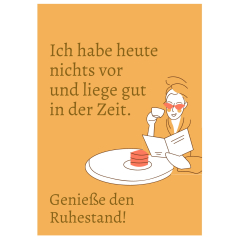 Geschenktüte Ruhestandsgeschenk „Genieße den Ruhestand!“ – zum Befüllen