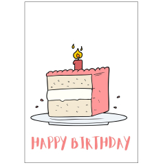 Geschenktüte HAPPY BIRTHDAY GEBURTSTAGSKUCHEN - zum Befüllen
