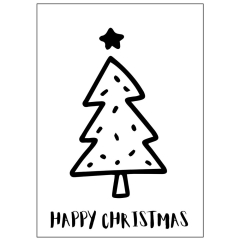 Schöne Geschenkverpackung für Weihnachtsgeschenke „Happy Christmas“