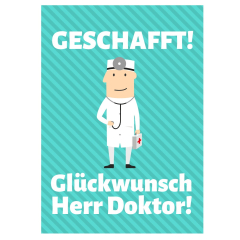 Geschenktüte GLÜCKWUNSCH HERR DOKTOR! - zum Befüllen