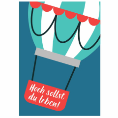 Geschenktüte HOCH SOLLST DU LEBEN! - zum Befüllen