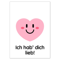 Geschenktüte „Ich hab’ dich lieb!“ - zum Befüllen