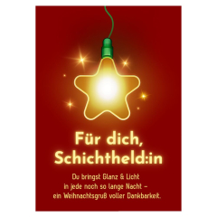 Geschenktüte für Mitarbeiter Weihnachtsgeschenke „Schichtheld:in“ - zum Befüllen