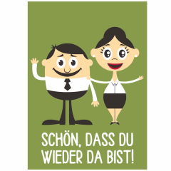 Geschenktüte „Schön, dass du wieder da bist!“ – zum Befüllen