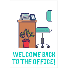 Geschenktüte WELCOME BACK TO THE OFFICE - zum Befüllen