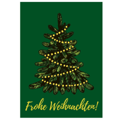 Schöne Geschenkverpackung für Weihnachtsgeschenke „Frohe Weihnachten“ (Motiv Licherkette)