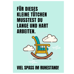 Geschenktüte „Viel Spaß im Ruhestand!“ – zum Befüllen