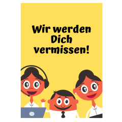 Geschenktüte für Abschiedsgeschenke „Wir werden dich vermissen!“ – zum Befüllen
