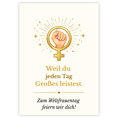 Geschenktüte Geschenkverpackung „Zum Weltfrauentag feiern wir dich.“