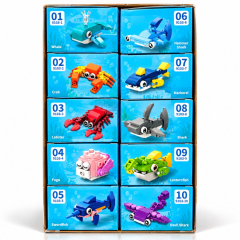 Ocean Animals Bauspaß - 10 Tiermotive (Version nach Zufallsprinzip)