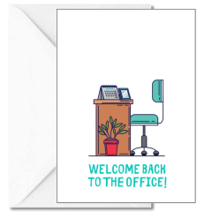 Personalisierbare Grußkarte WELCOME BACK TO THE OFFICE!