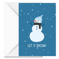 Personalisierbare Weihnachtskarte LET IT SNOW!