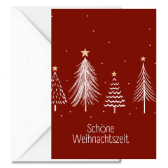 Personalisierbare Weihnachtskarte SCHÖNE WEIHNACHTSZEIT