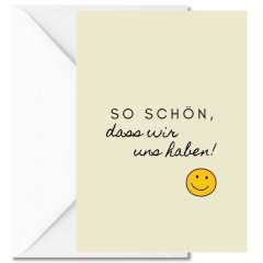 Geschenktüte + Grußkarte Freundschaft „Wir haben es gut. Denn wir haben uns“